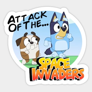 Bluey Winton Space Invaders Comic Sticker